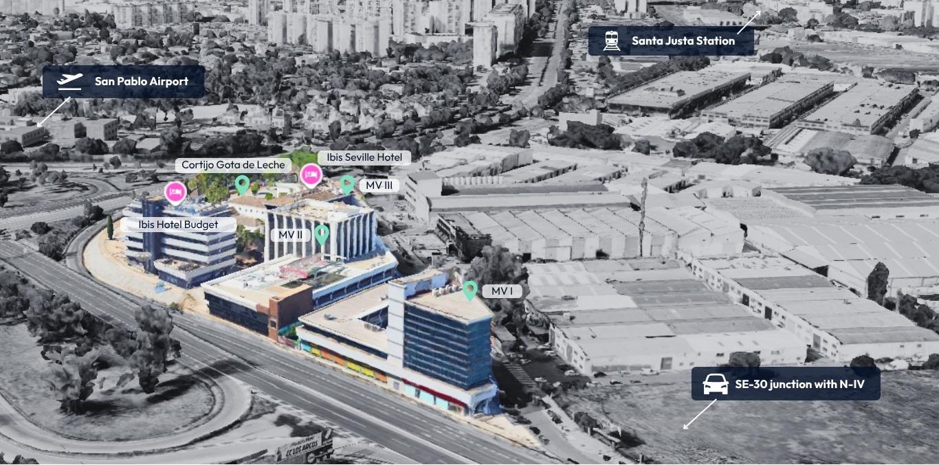 Mapa alquiler de oficinas inglés